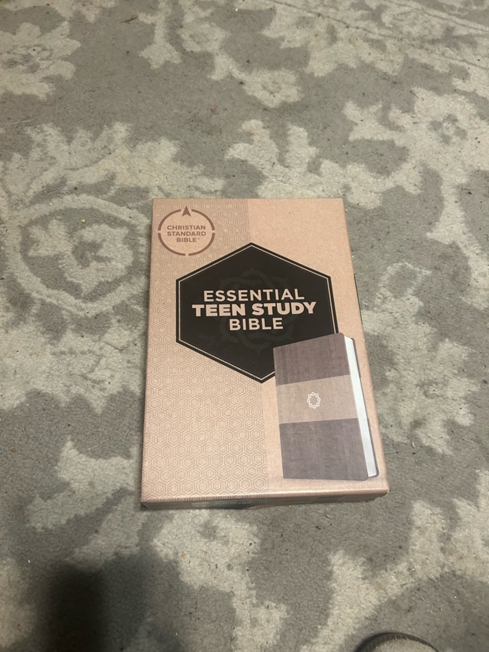 Essential Teen Study Bible - Weathered Gray Cork. Leather Touch